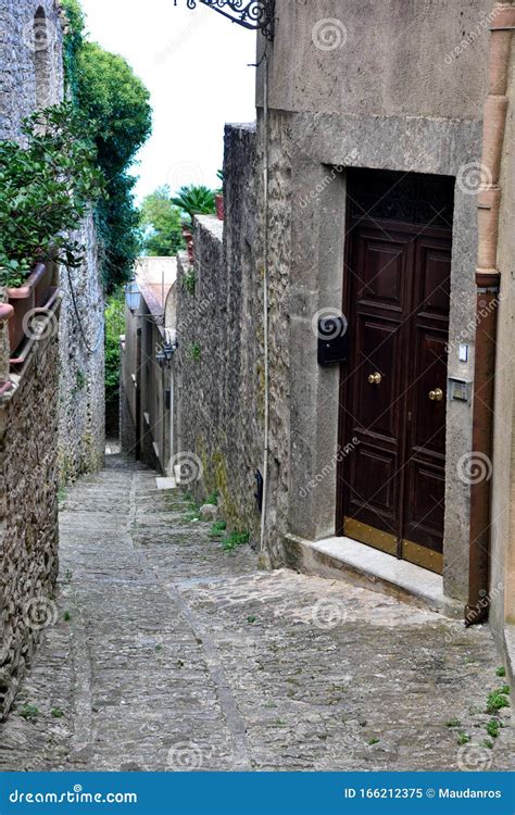 Erice Trapani Province Sicily Italy The Pepoli Castle Is Also