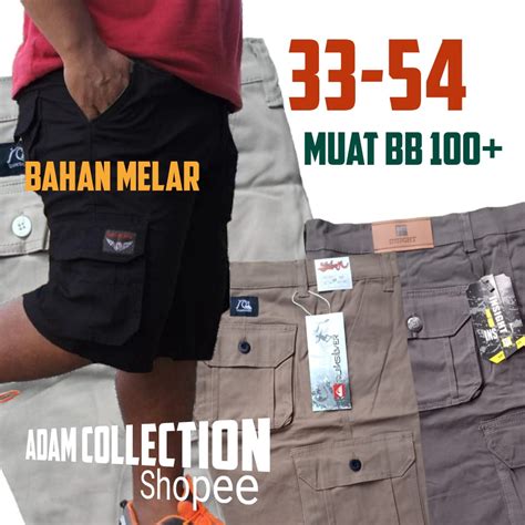 Jual CELANA PENDEK PRIA SUPER JUMBO BIG SIZE Chino Cargo Chinos