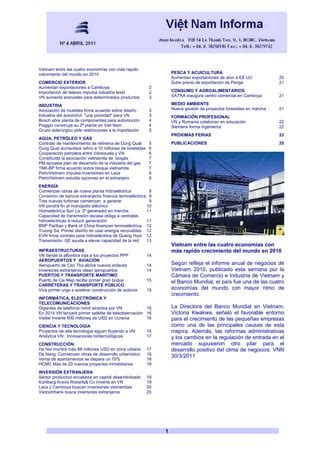 VIETNAM BOLETIN INFORMATIVO ABRIL 2011 PDF