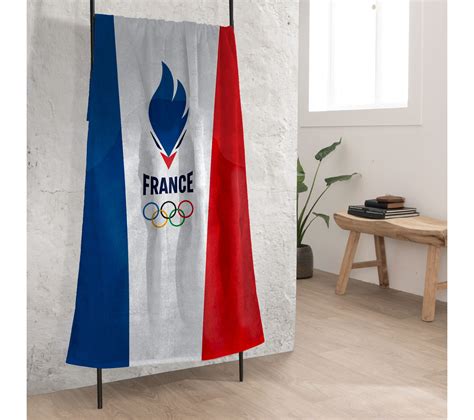 Drap De Plage Imprim Coton Paris Equipe De France Olympique