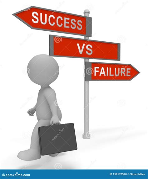 Success Vs Failure Concept Sign Depicts Achievement Versus Problems