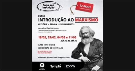 Introdução Ao Marxismo História Teoria E Fundamentos Online Sympla