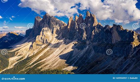 Panorama Sobre Los Picos De Seceda Trentino Alto Adige Alpes Dolomitas