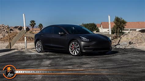 Tesla Model 3 Matte Black With Carbon Fiber Chrome Delete — Incognito Wraps