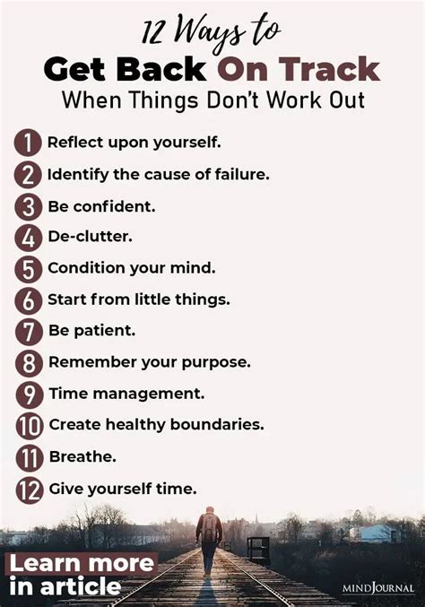 12 Ways To Get Back On Track When Things Dont Work Out Back On Track