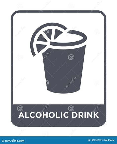 Alcoholic Drink Icon In Trendy Design Style Alcoholic Drink Icon