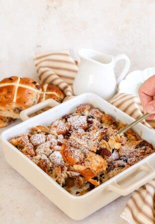 Hot Cross Bun Bread Butter Pudding Curly S Cooking