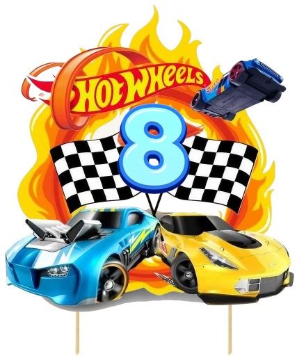 TOPPER DEKORACJA NA TORT URODZINY HOT WHEELS WIEK 8 LAT 5906329925961 Cena Opinie Toppery