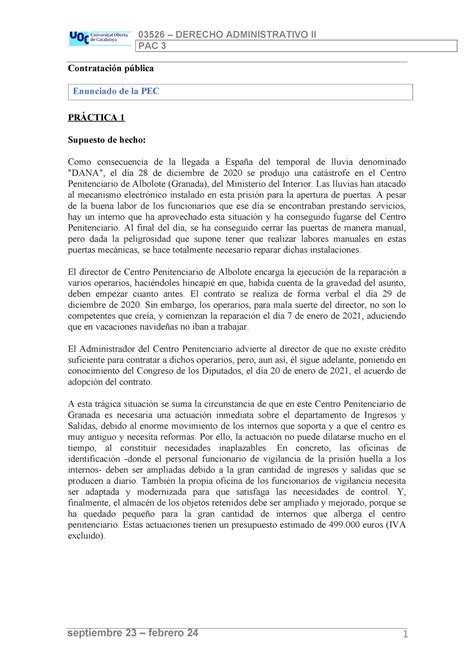 03526 PEC 3 Es la prueba realizada como numero 3 PAC 3 Contratación