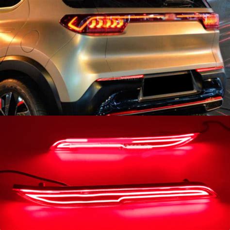 Rear Fog Brake Taillight Bumper Reflector Lights For Kia Sonet 2020