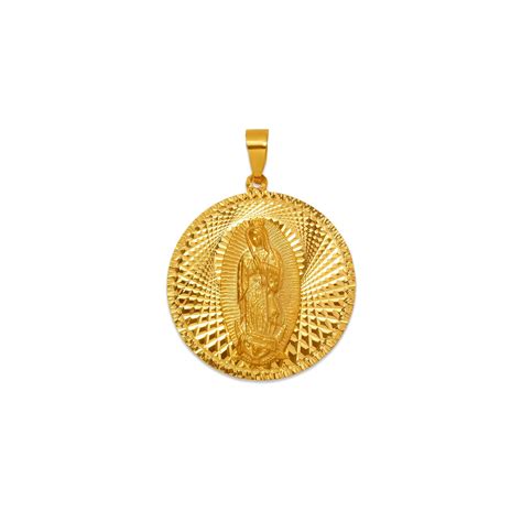 Virgin Mary Miraculous Medal 14K Solid Gold Our Lady Of Etsy UK