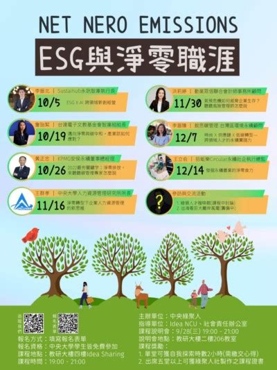 協宣大聲公【esg與淨零職涯】 中央大學尤努斯社會企業中心 Yunus Social Business Centre At