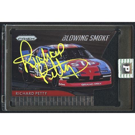 Richard Petty Signed 2016 Panini Prizm Blowing Smoke 8 PA