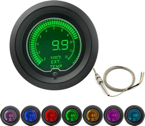 Amazon LEVANLIGHT Black 7 Color LED 1200 Pyrometer Exhaust Gas