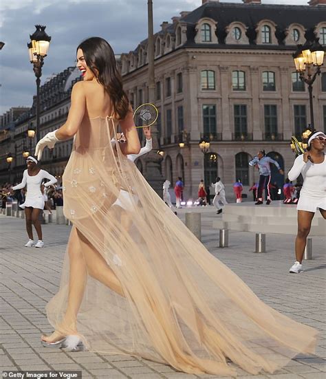 Kendall Jenner Steals The Show In A Nude Corset Dress As She Walks The Runway At Vogue World