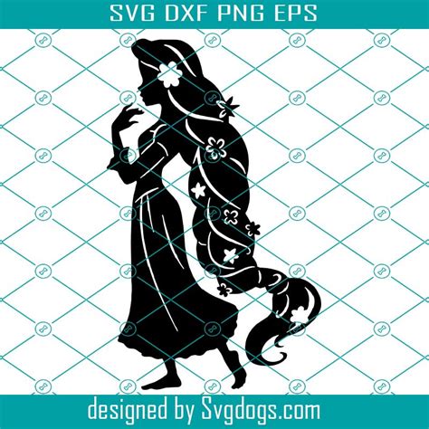 Rapunzel Svg Disney Svg Tangled Svg Clip Art Silhouette Digital File