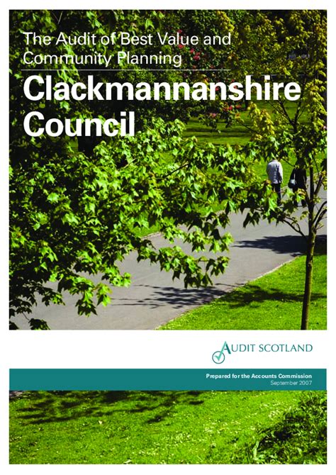 Clackmannanshire Council The Audit Of Best Value And Community