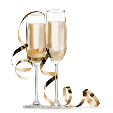 Deux Verres De Champagne Isol S Sur Fond Blanc Photo Premium