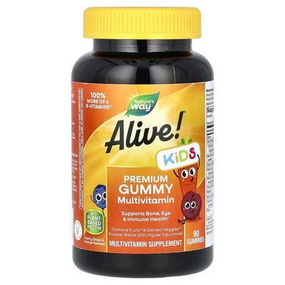Мультивитамины для детей Nature's Way Alive! Multi-Vitamin, 90 ...