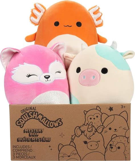 Squishmallow Official Kellytoy Plush 8 Plush Mystery Box Three Pack