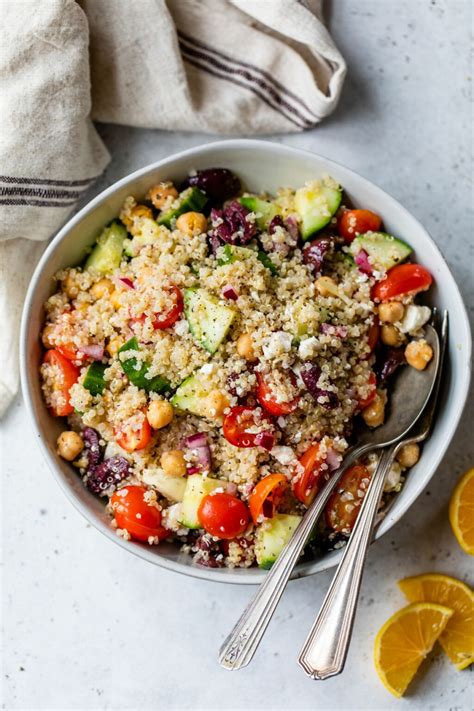 25 Minute Greek Quinoa Salad With Feta Clean And Delicious