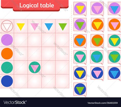 Logic puzzle game for children Royalty Free Vector Image