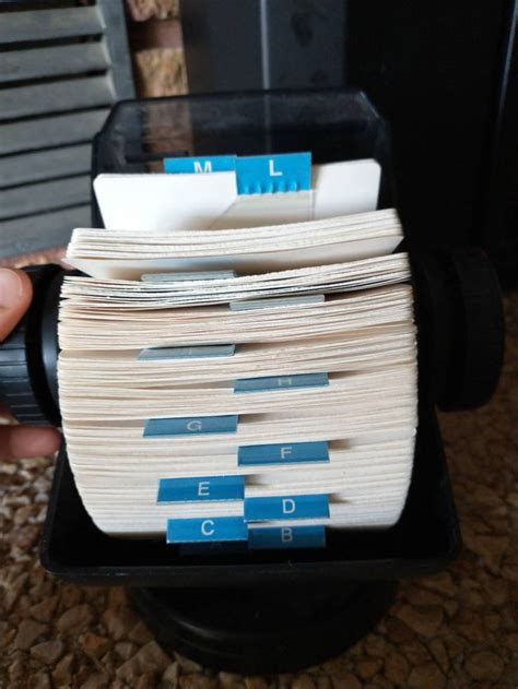 Rolodex Address Book With Swivel Base Etsy