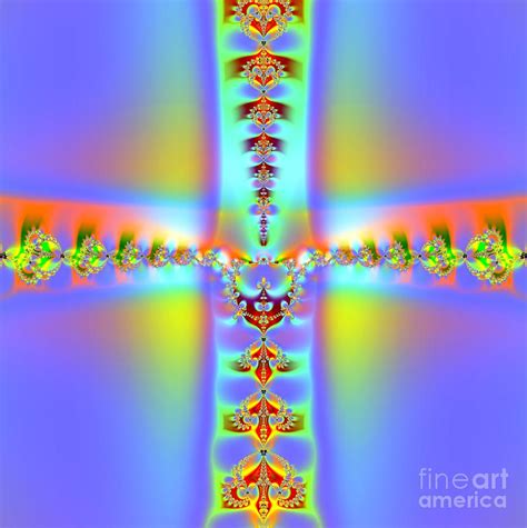 Fractal 7 Cross Digital Art By Rose Santuci Sofranko Fine Art America