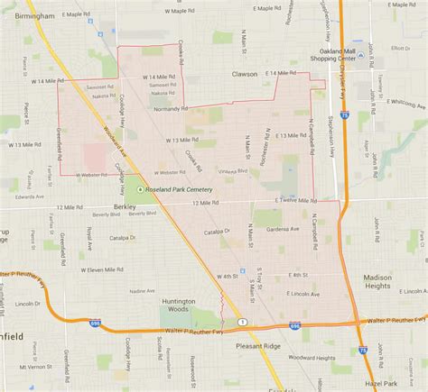 Royal Oak Michigan Map