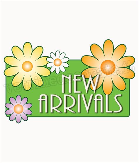 New Arrivals Text With Spring Flowers