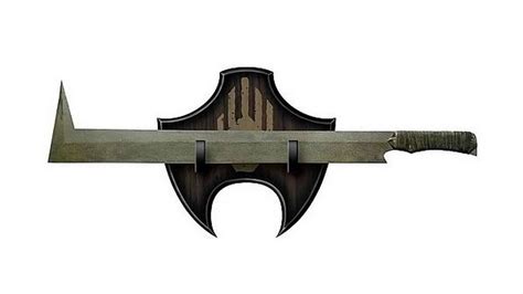 Lotr Uruk Hai Scimitar W Display Plaque Uc