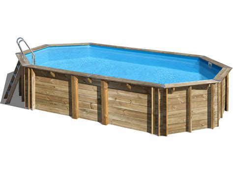 Piscina Ovalada Madera Orange 755X456X146 Cm Gre 800007 Juguetilandia