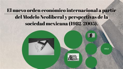 El nuevo orden económico internacional a partir del Modelo Neoliberal y