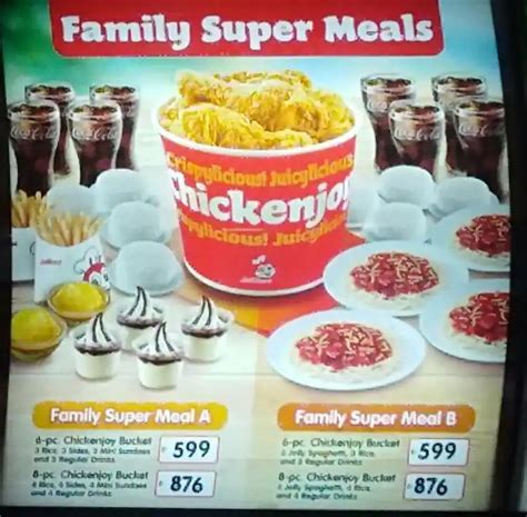 Jollibee Menu Screen