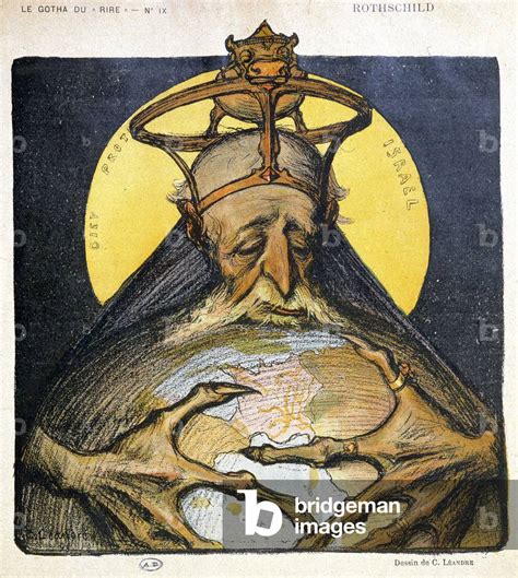 Image of Anti-Semitic cartoon of Rothschild taking over the world - by