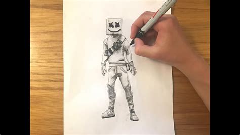 How To Draw Marshmellow Fortnite Season 7 Easy Drawing Tutorial Youtube