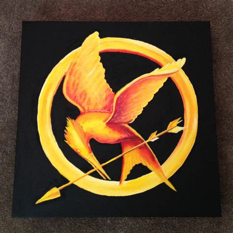 Katniss Everdeen's Mockingjay Pin on Canvas by katnissandpeeta98 on ...