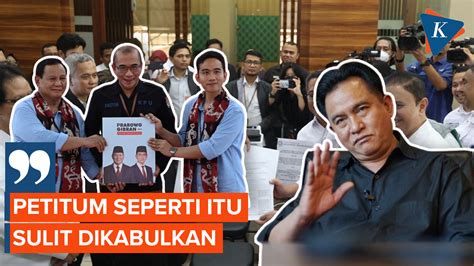 Video Yusril Sebut Permintaan Anies Dan Ganjar Agar Pilpres Diulang