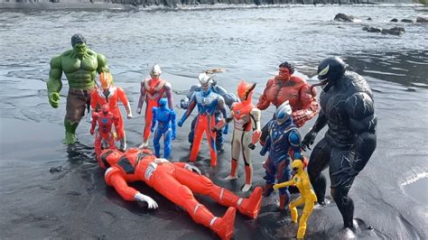 Ultraman Zero Dan Power Rangers Vs Red Hulk Ultraman Marah Power