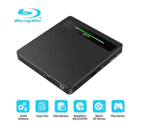 NOLYTH External Blu Ray DVD Drive USB 3 0 USB C Blu Ray DVD External