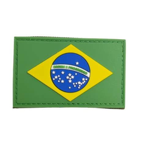 Patch Emborrachado Velcro Bandeira Do Brasil Shopee Brasil