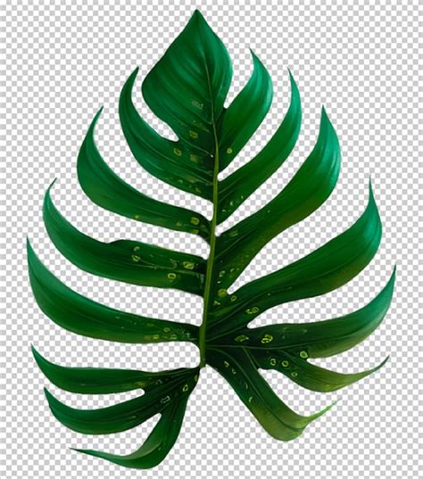 Premium PSD | Monstera leaf without background tropical leaf cut out background