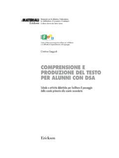 Comprensione E Produzione Del Testo Per Alunni Con Dsa Comprensione E