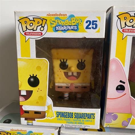 Rare Spongebob Funko Pop Complete Set 25th Anniversary Glow In The