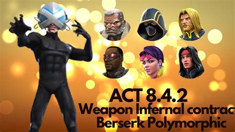 Mcoc Act 842 Weapon Infernal Path Professor X Boss Guide Berserk Polymorphic Path Youtube