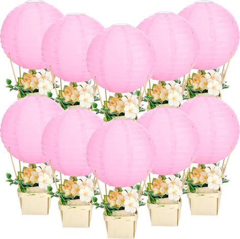 12 Sets Baby Shower Hot Air Balloon Table Centerpieces For DIY Hot Air Balloon Party Decorations