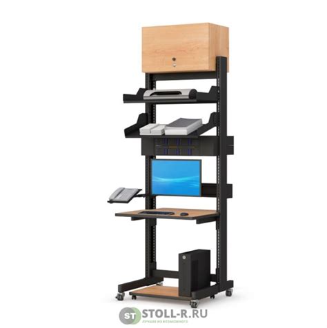 Компьютерная стойка узкая с держателем телефона - Stoll-R