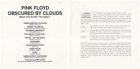 Pink Floyd Ilustrado Obscured By Clouds Cd Canadá