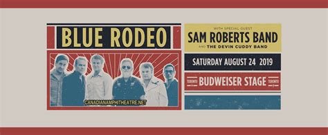 Blue Rodeo, Sam Roberts Band & The Devin Cuddy Band – Budweiser Stage