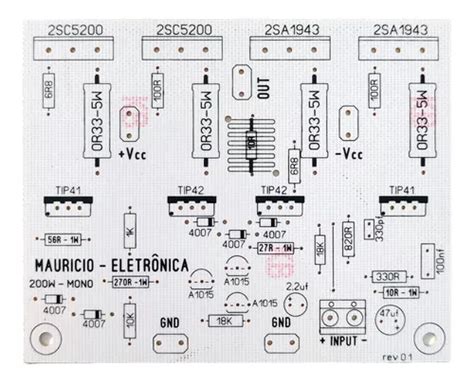 Placa Lisa Para Amplificador W Rms Potencia Caixa Ativa